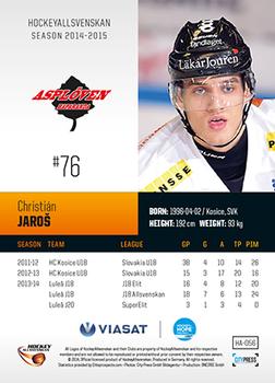 2014-15 HockeyAllsvenskan #HA-056 Christian Jaros Back