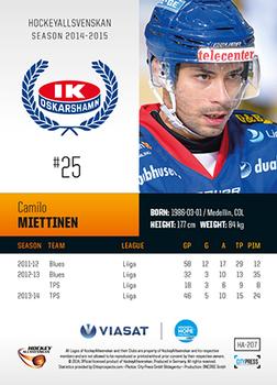 2014-15 HockeyAllsvenskan #HA-207 Camilo Miettinen Back