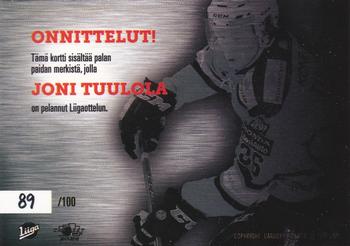 2017-18 Cardset Finland - Game Worn Patch Exchange (Series One) #NNO Joni Tuulola Back