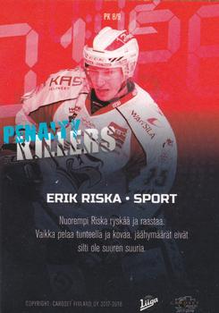 2017-18 Cardset Finland - Penalty Killers #PK8 Erik Riska Back