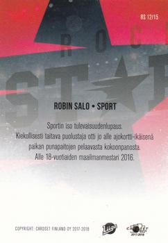 2017-18 Cardset Finland - Rockstars #RS12 Robin Salo Back
