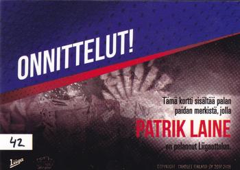 2017-18 Cardset Finland - Signature Sensation Game Worn Jersey Exchange (Series One) #NNO Patrik Laine Back