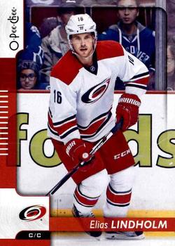 2017-18 O-Pee-Chee - Red #23 Elias Lindholm Front