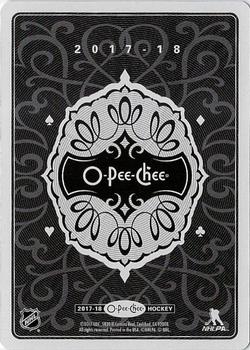 2017-18 O-Pee-Chee - Playing Cards Foil #A♠ Auston Matthews Back