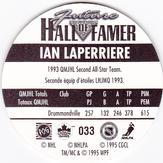 1995-96 POG Canada Games NHL - Inserts #033 Ian Laperriere Back