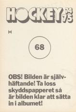 1974-75 Williams Hockey (Swedish) #68 Juris Liberts Back