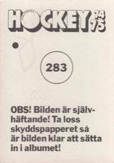 1974-75 Williams Hockey (Swedish) #283 Hockeyskolan - Puckforing Back