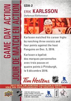 2017-18 Upper Deck Tim Hortons - Game Day Action #GDA-2 Erik Karlsson Back