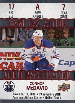 2017-18 Upper Deck Tim Hortons - Game Day Action #GDA-7 Connor McDavid Front