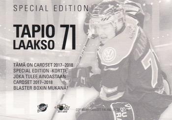 2017-18 Cardset Finland - Limited Edition (Series One) #NNO Tapio Laakso Back