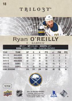 2017-18 Upper Deck Trilogy #18 Ryan O'Reilly Back