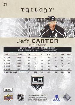 2017-18 Upper Deck Trilogy #21 Jeff Carter Back