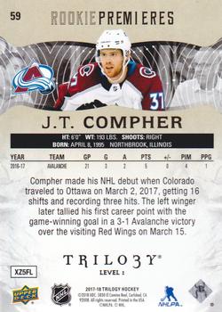 2017-18 Upper Deck Trilogy #59 J.T. Compher Back