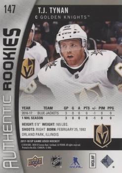 2017-18 SP Game Used #147 T.J. Tynan Back