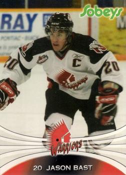 2008-09 Sobeys Moose Jaw Warriors (WHL) #2 Jason Bast Front