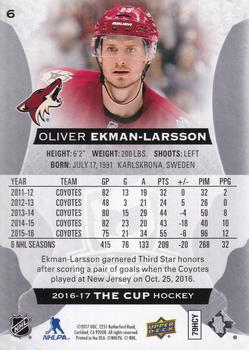 2016-17 Upper Deck The Cup #6 Oliver Ekman-Larsson Back