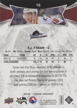 2016-17 Upper Deck AHL - Green #16 T.J. Tynan Back