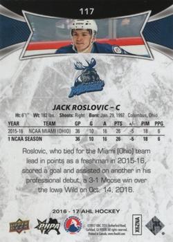 2016-17 Upper Deck AHL - Green #117 Jack Roslovic Back