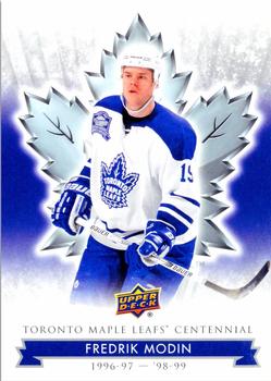 2017 Upper Deck Toronto Maple Leafs Centennial #40 Fredrik Modin Front