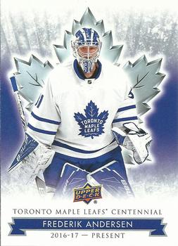 2017 Upper Deck Toronto Maple Leafs Centennial #80 Frederik Andersen Front
