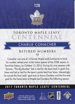2017 Upper Deck Toronto Maple Leafs Centennial #128 Charlie Conacher Back