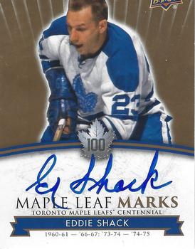 2017 Upper Deck Toronto Maple Leafs Centennial - Maple Leaf Marks #MLM-ES Eddie Shack Front