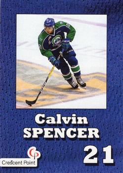 2016-17 Crescent Point Swift Current Broncos (WHL) #NNO Calvin Spencer Front