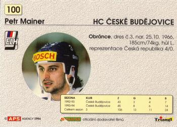 1994-95 APS Extraliga (Czech) #100 Petr Mainer Back