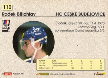 1994-95 APS Extraliga (Czech) #110 Radek Belohlav Back