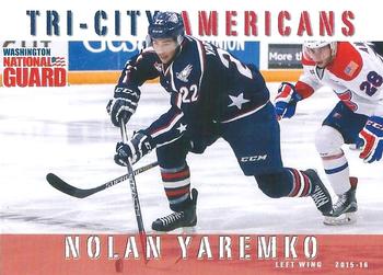 2015-16 Grandstand Tri-City Americans (WHL) #NNO Nolan Yaremko Front
