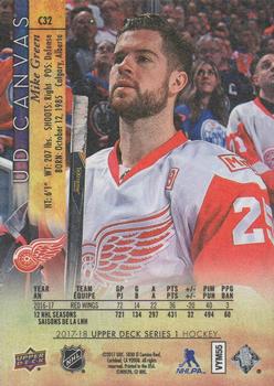 2017-18 Upper Deck - UD Canvas #C32 Mike Green Back