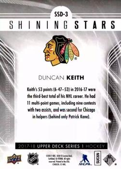 2017-18 Upper Deck - Shining Stars Red #SSD-3 Duncan Keith Back
