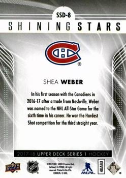 2017-18 Upper Deck - Shining Stars Red #SSD-8 Shea Weber Back