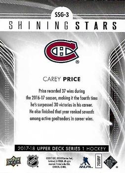 2017-18 Upper Deck - Shining Stars Red #SSG-3 Carey Price Back
