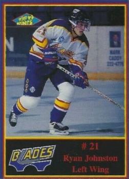1997-98 Saskatoon Blades (WHL) #NNO Ryan Johnston Front