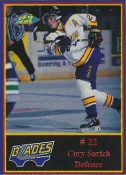 1997-98 Saskatoon Blades (WHL) #NNO Cory Sarich Front