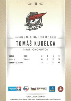 2016-17 OFS Classic Serie I #101 Tomas Kudelka Back
