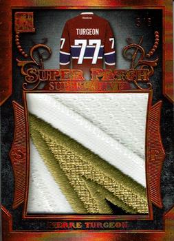 2017 Leaf In The Game Superlative - Superlative Super Patch - Copper Spectrum Foil #SP-27 Pierre Turgeon Front