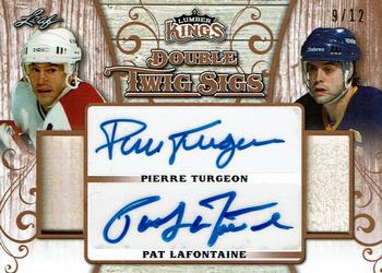 2017 Leaf Lumber Kings - Double Twig Sigs - Bronze #DTS-06 Pierre Turgeon / Pat LaFontaine Front