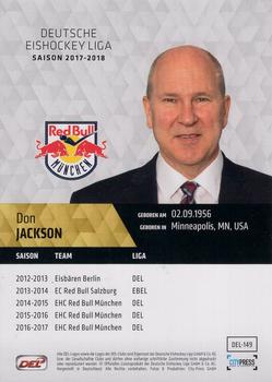 2017-18 Playercards (DEL) #DEL-149 Don Jackson Back