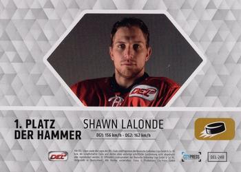 2017-18 Playercards (DEL) #DEL-248 Shawn Lalonde Back