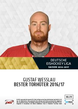 2017-18 Playercards (DEL) #DEL-270 Gustaf Wesslau Back