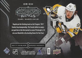 2017-18 Upper Deck Black Diamond - Championship Rings #CR-CH Carl Hagelin Back