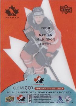 2017-18 Upper Deck Team Canada - Clear Cut Program of Excellence #POE-8 Nathan MacKinnon Back