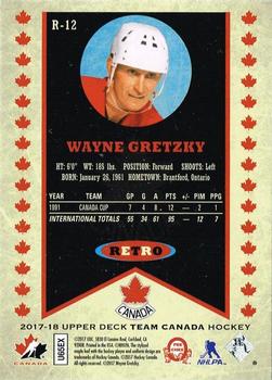 2017-18 Upper Deck Team Canada - Retro #R-12 Wayne Gretzky Back