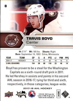 2017-18 Upper Deck AHL #8 Travis Boyd Back