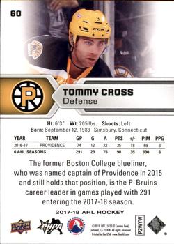 2017-18 Upper Deck AHL #60 Tommy Cross Back