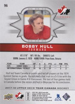 2017-18 Upper Deck Team Canada - UD Exclusives Silver #96 Bobby Hull Back