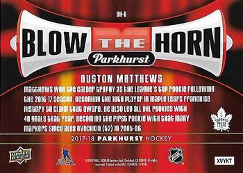 2017-18 Parkhurst - Blow the Horn #BH-6 Auston Matthews Back