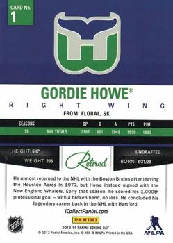 2013-14 Panini Boxing Day - Retired Lava Flow #1 Gordie Howe Back